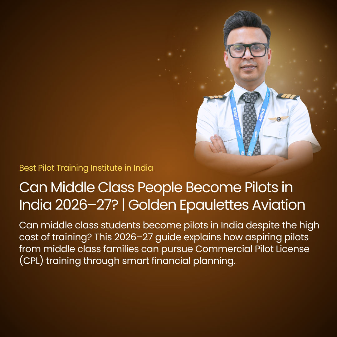 Can Middle Class People Become Pilots in India 2026–27? | Golden Epaulettes Aviation
